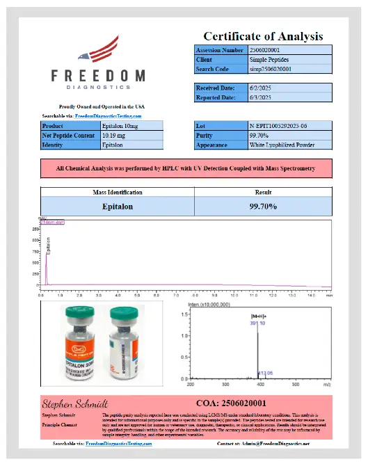 SIMPLE PEPTIDE EPITALON 10MG