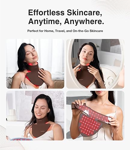 JOVS LED NECK CHEST MASK - 66 LEDS, 630NM RED LIGHT THERAPY FOR NECK DECOLLETE SKIN CARE