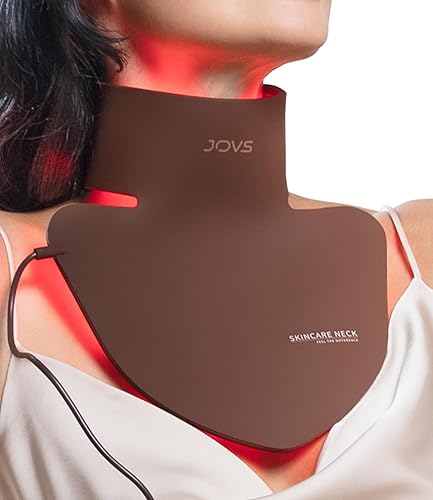 JOVS LED NECK CHEST MASK WITH 66 RED LIGHT BEAMS 630NM FOR SKIN CARE AT HOME TRAVEL