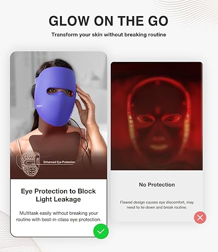 JOVS RED LIGHT THERAPY DEVICE FOR FACE PORTABLE LED SKIN CARE WITH 4 MODES, DARK BLUE