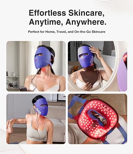 JOVS RED LIGHT THERAPY DEVICE FOR FACE PORTABLE LED SKIN CARE WITH 4 MODES, DARK BLUE