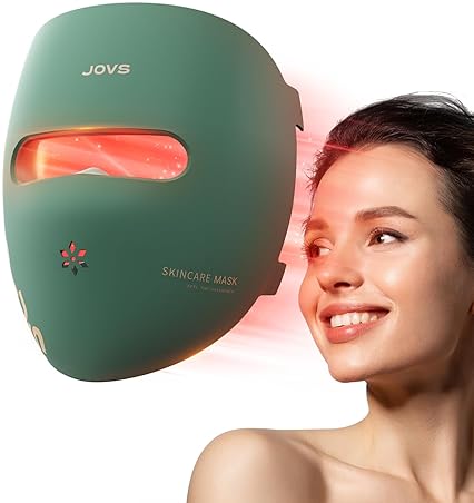 JOVS RED LIGHT THERAPY DEVICE FOR FACE PORTABLE LED BEAUTY TOOL WITH 4 MODES, DARK GREEN