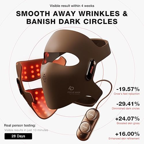 JOVS 4D RED LIGHT THERAPY MASK FOR FACE WITH FPT TECH, 4 LONG WAVES ANTI-AGING LASER
