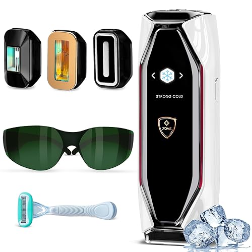 JOVS 3-IN-1 LASER HAIR REMOVAL DEVICE WITH SAPPHIRE COOLING, 8 MODES, TOUCHSCREEN FOR MEN WOMEN