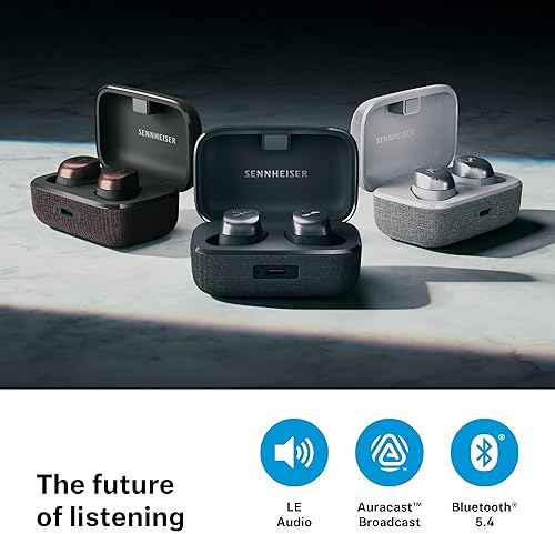 SENNHEISER MOMENTUM TRUE WIRELESS 4 EARBUDS, BLUETOOTH 5.4, ANC, 30-HOUR BATTERY BLACK GRAPHITE