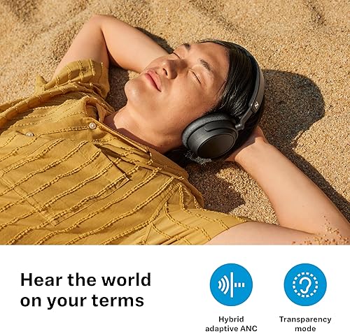 SENNHEISER ACCENTUM PLUS WIRELESS BLUETOOTH HEADPHONES, 50-HOUR BATTERY, HYBRID ANC, WHITE