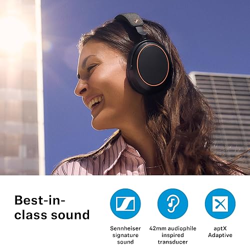 SENNHEISER MOMENTUM 4 WIRELESS HEADPHONES BLUETOOTH, ANC, 60H BATTERY, LIGHTWEIGHT FOLDABLE