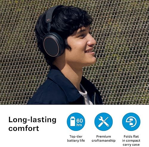 SENNHEISER MOMENTUM 4 WIRELESS HEADPHONES BLUETOOTH, ANC, 60H BATTERY, LIGHTWEIGHT FOLDABLE