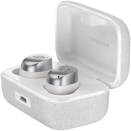 SENNHEISER MOMENTUM TRUE WIRELESS 4 EARBUDS - BLUETOOTH 5.4, ANC, 30H BATTERY, WHITE SILVER