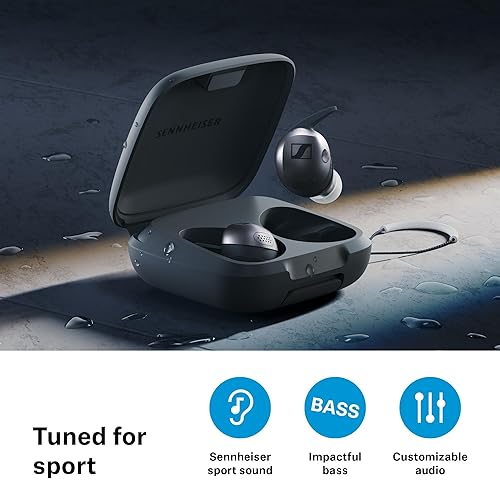 SENNHEISER MOMENTUM SPORT EARBUDS WITH ADAPTIVE ANC, SECURE FIT, 24H BATTERY FITNESS TRACKER