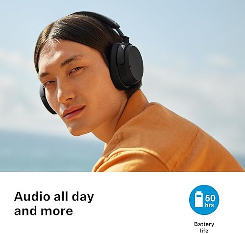 SENNHEISER ACCENTUM WIRELESS BLUETOOTH HEADPHONES - 50H BATTERY, HYBRID ANC, BLACK