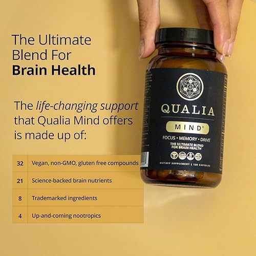 QUALIA MIND BRAIN SUPPLEMENT BOOST FOCUS, ENERGY CLARITY 32 INGREDIENTS 3-WEEK SUPPLY