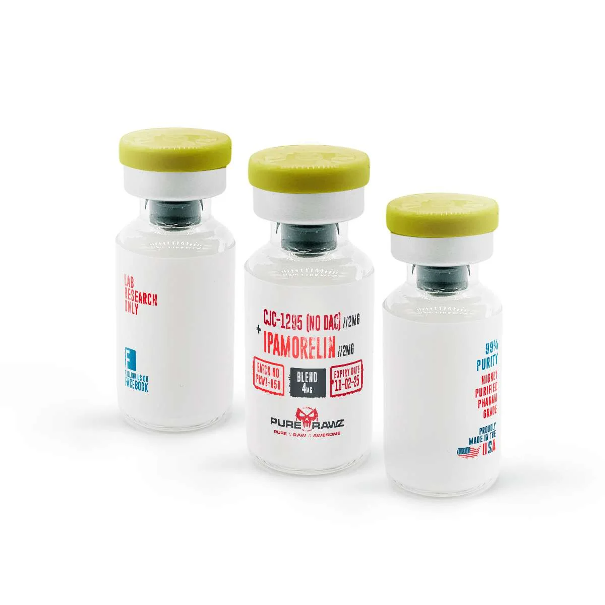 PURERAWZ CJC-1295 NO DAC + IPAMORELIN BLEND 4MG