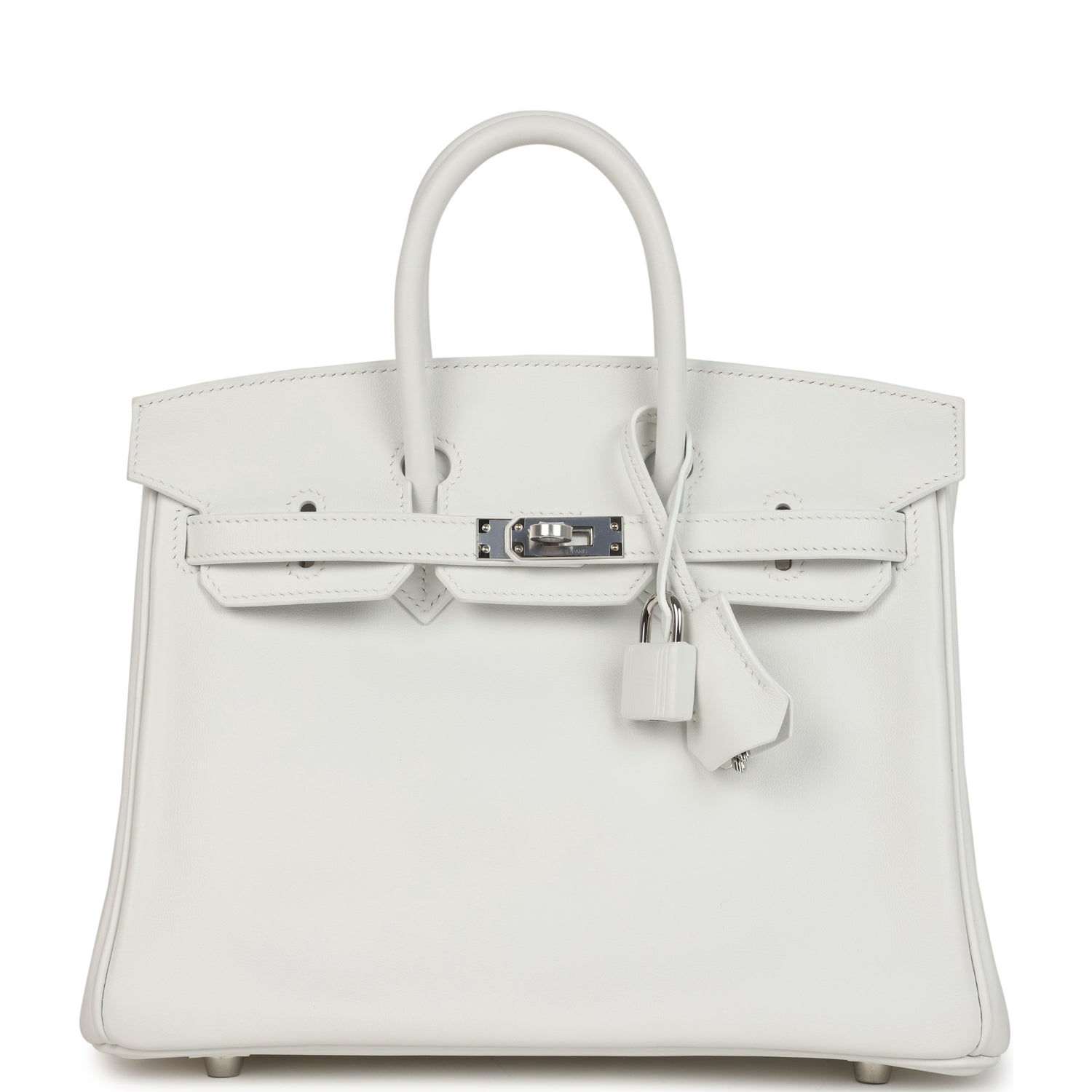 HERMèS BIRKIN 25 NEW WHITE SWIFT PALLADIUM HARDWARE