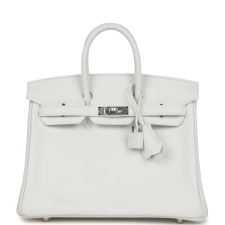 HERMèS BIRKIN 25 NEW WHITE SWIFT PALLADIUM HARDWARE