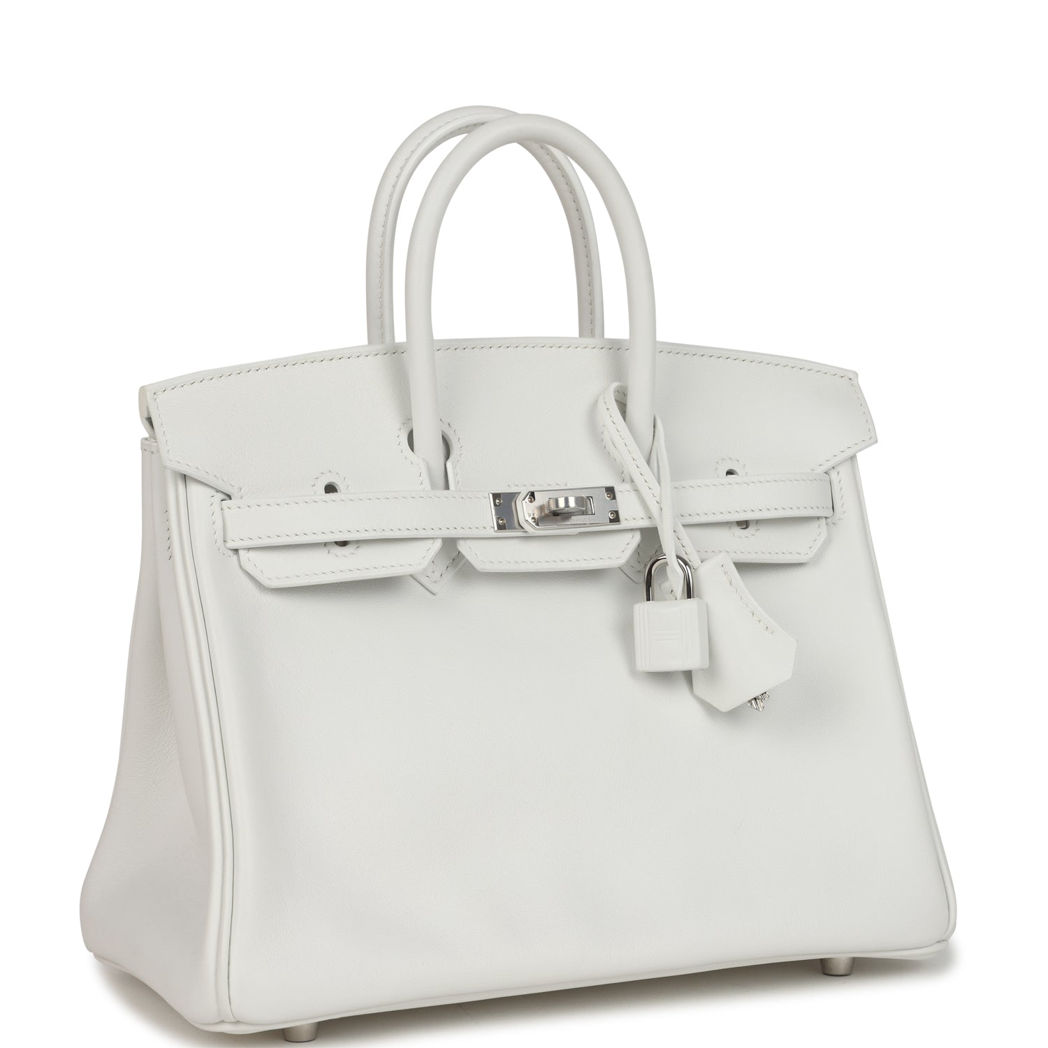 HERMèS BIRKIN 25 NEW WHITE SWIFT PALLADIUM HARDWARE