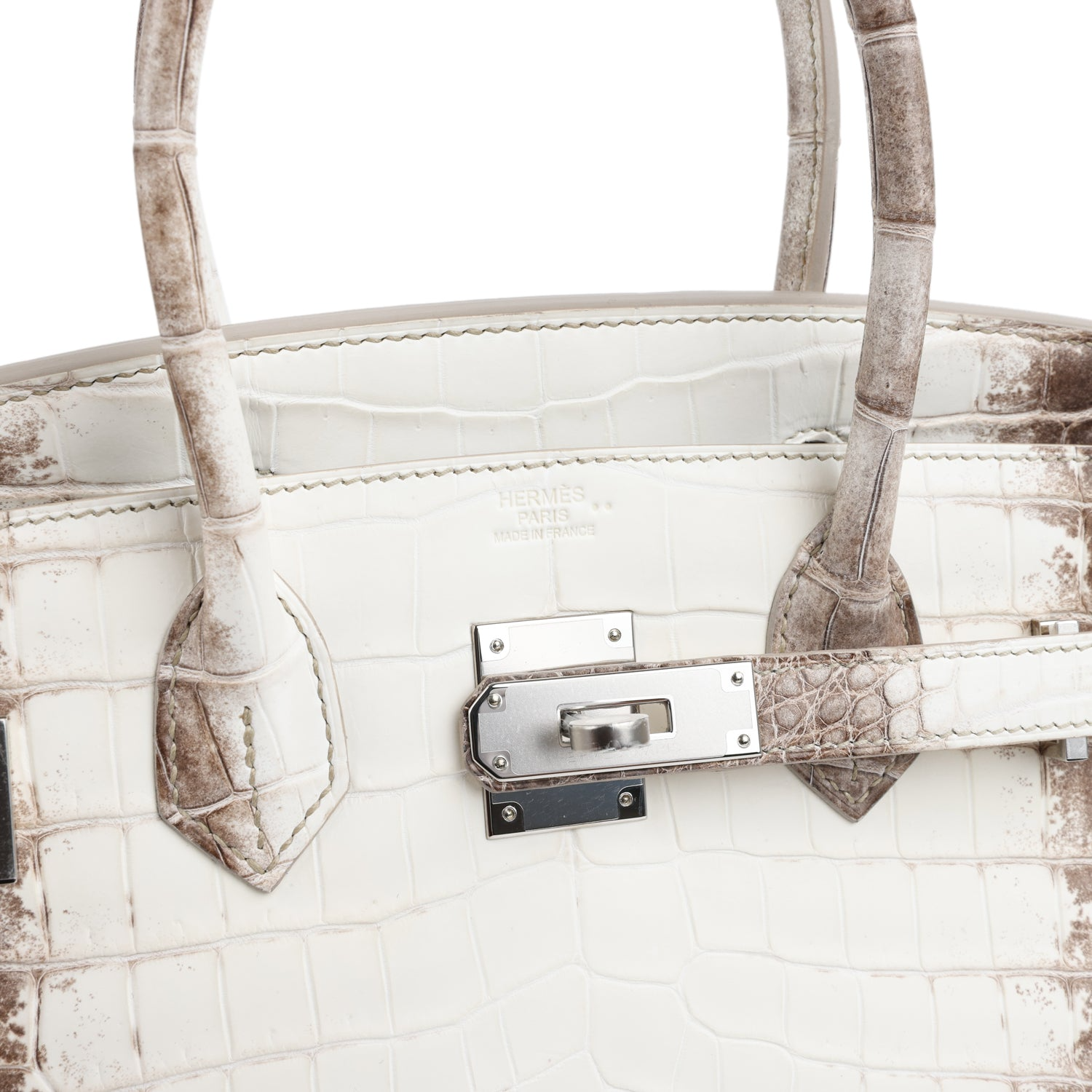 HERMèS BIRKIN 30 HIMALAYA NILOTICUS CROCODILE PALLADIUM HARDWARE