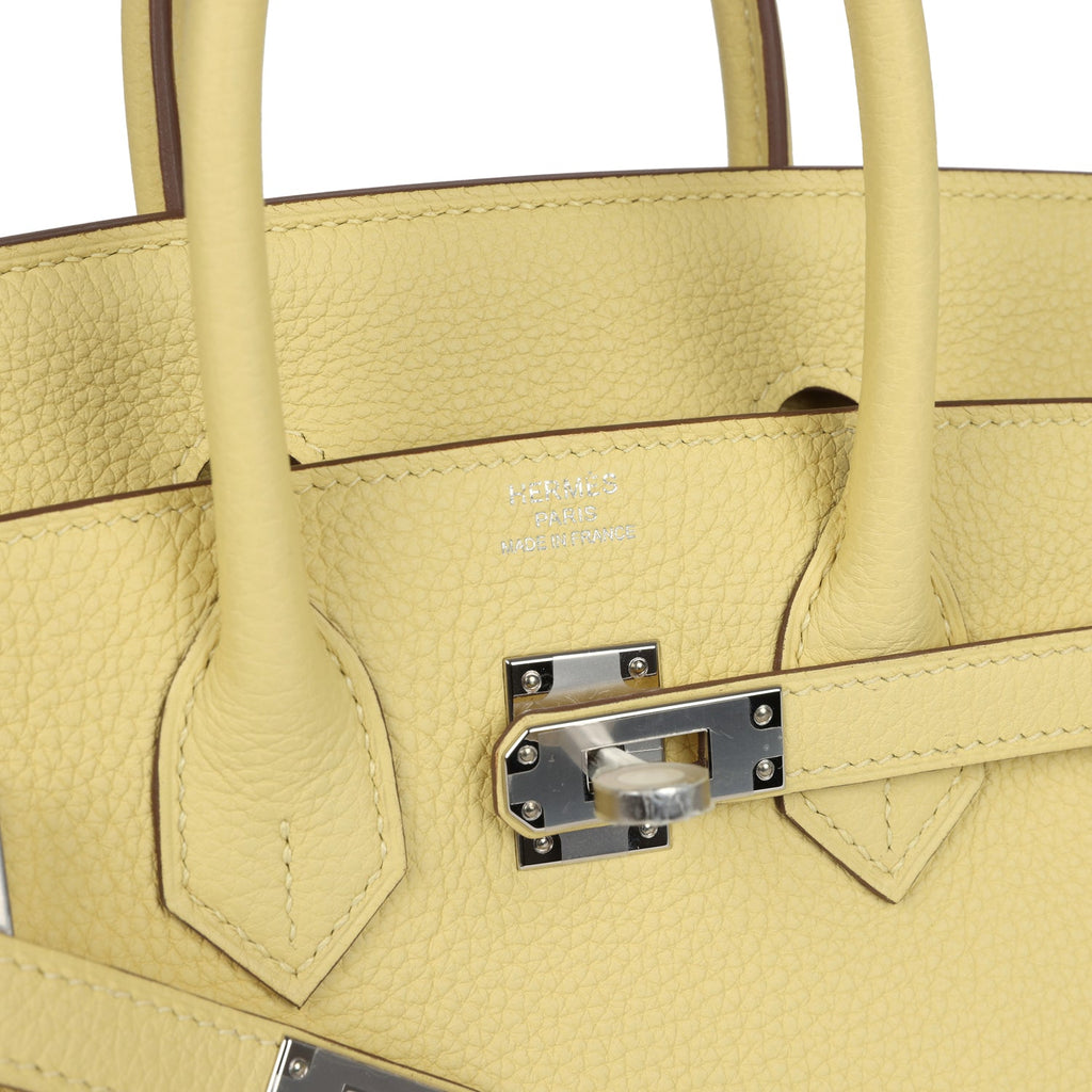 HERMèS BIRKIN 25 JAUNE POUSSIN TOGO PALLADIUM HARDWARE