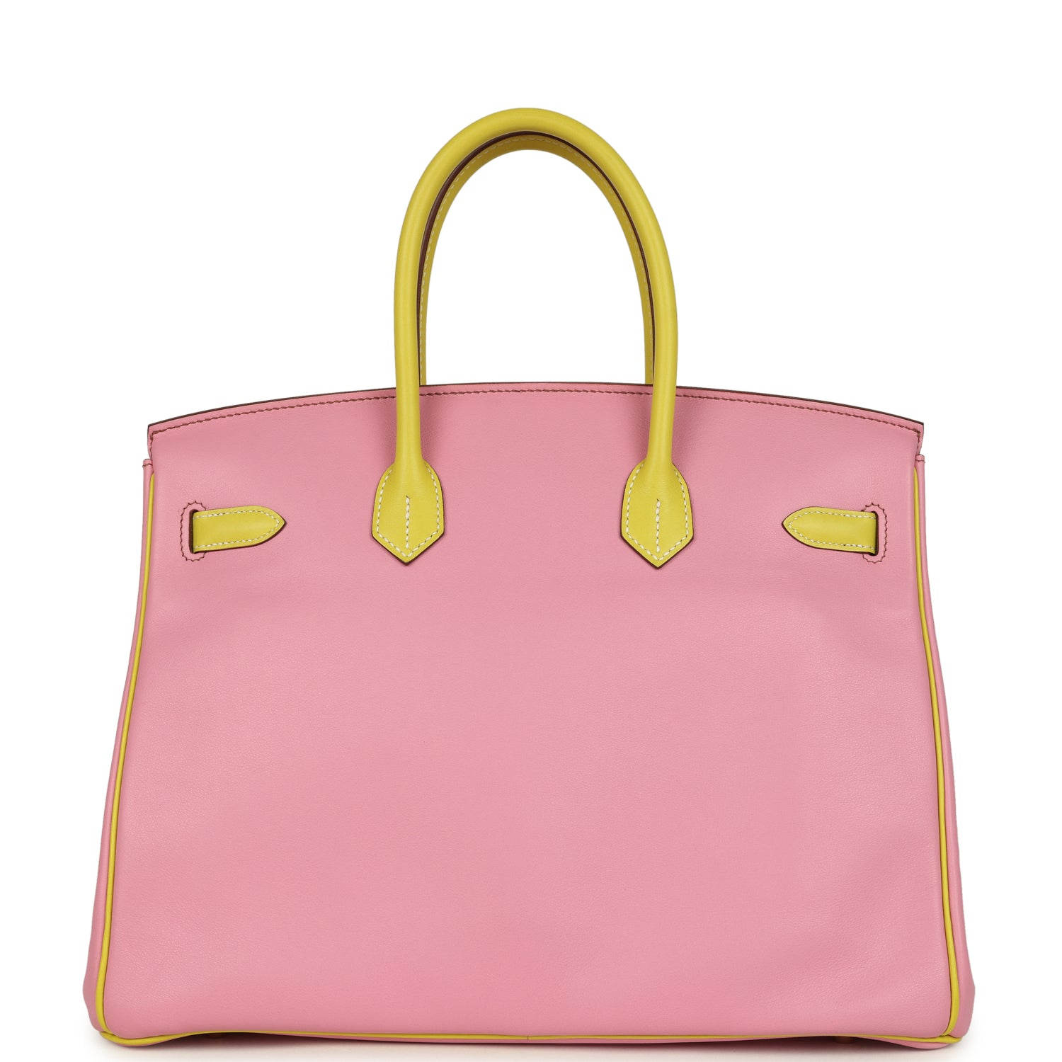 HERMèS SPECIAL ORDER (HSS) BIRKIN 35 5P BUBBLEGUM AND LIME SWIFT GOLD HARDWARE