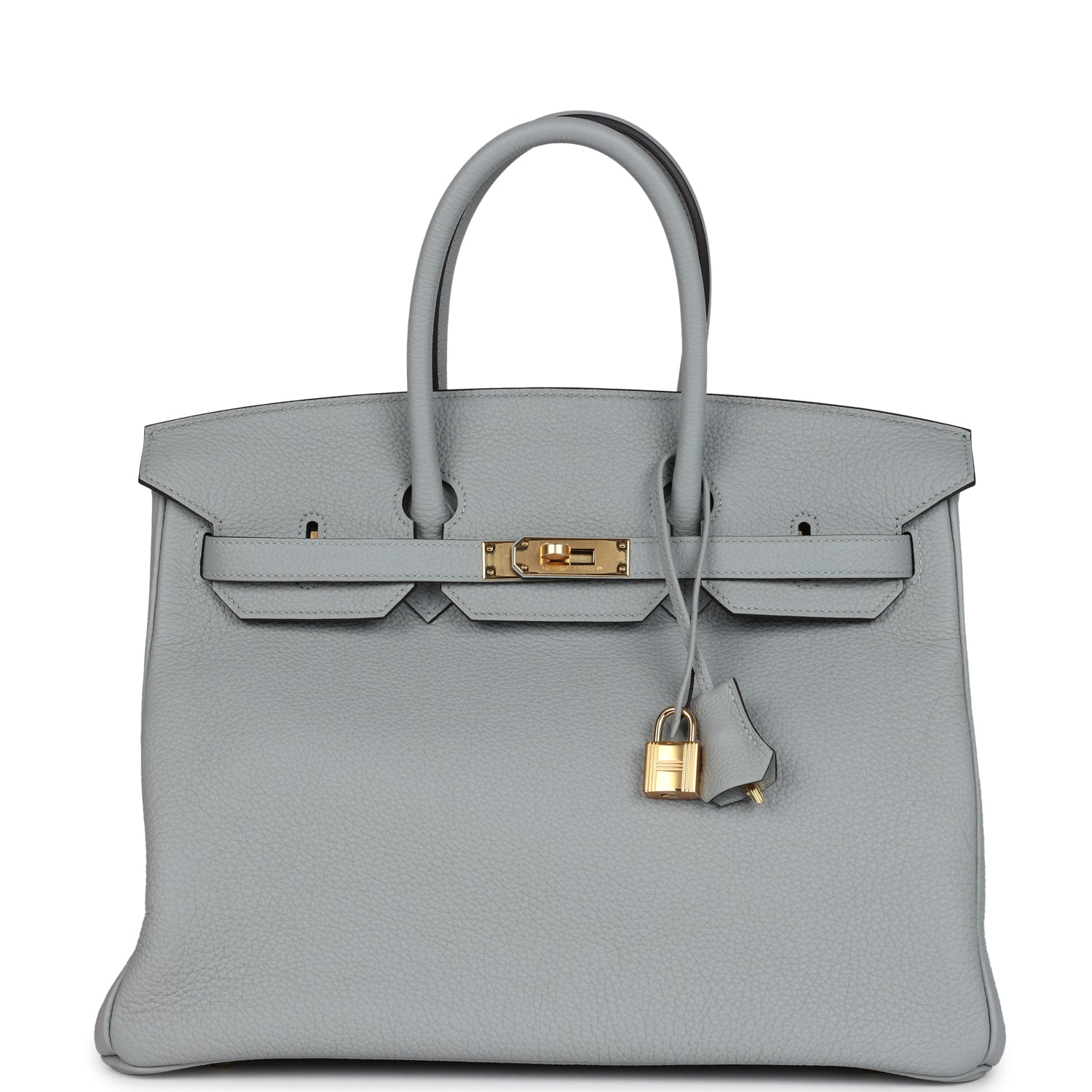 HERMèS BIRKIN 35 BLEU GLACIER TOGO GOLD HARDWARE