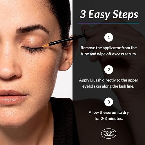 LILASH EYELASH GROWTH SERUM LONGER, FULLER LASHES, SAFE FOR CONTACTS SENSITIVE EYES, VEGAN