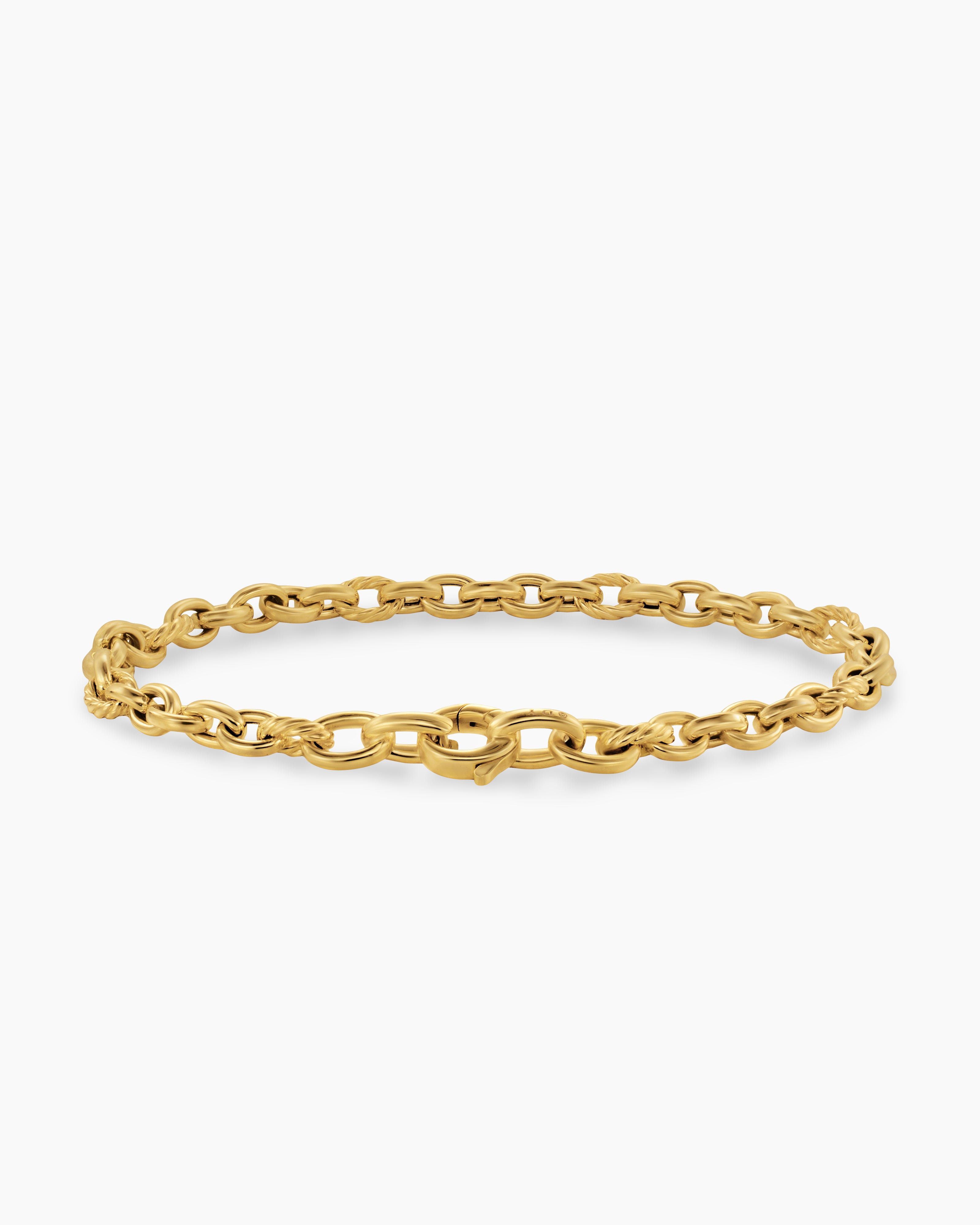 DAVID YURMAN DY MERCER® PETITE CHAIN BRACELET 18K YELLOW GOLD, 4.5MM L