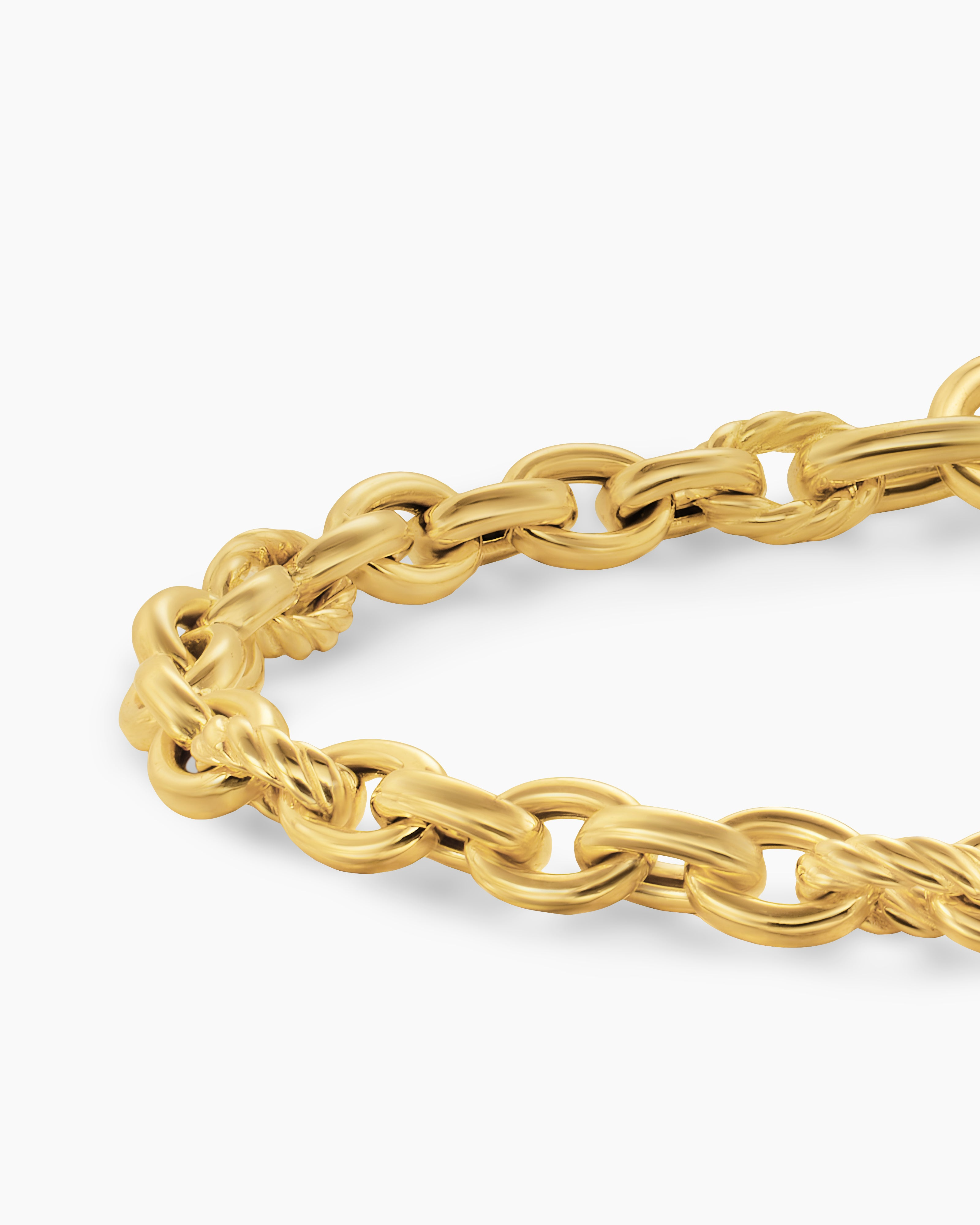 DAVID YURMAN DY MERCER® PETITE CHAIN BRACELET 18K YELLOW GOLD, 4.5MM L
