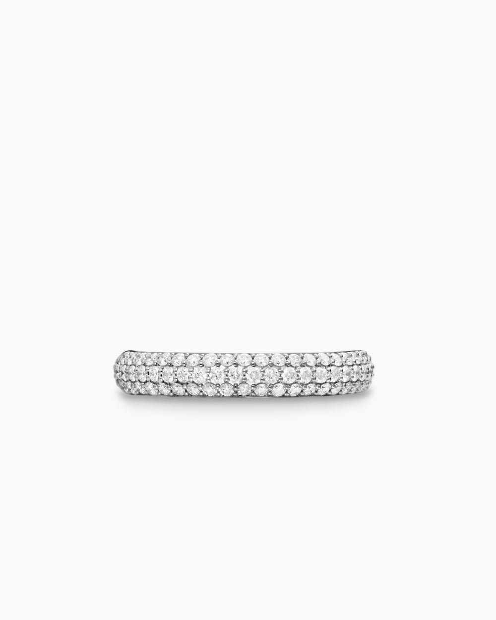 DAVID YURMAN DY MERCER® PAVé BAND RING STERLING SILVER WITH DIAMONDS, 3.7MM SIZE 9