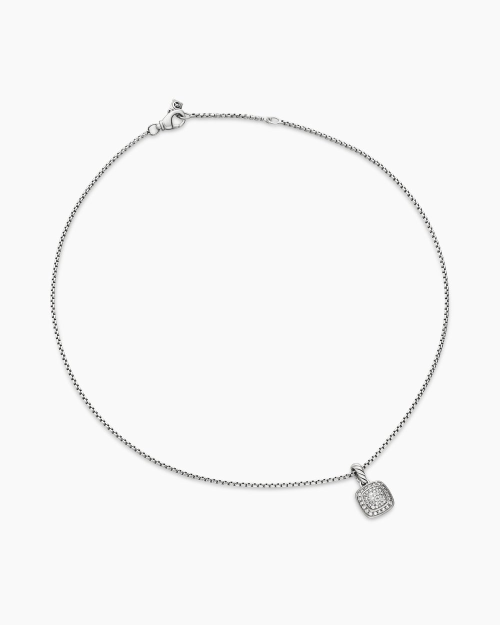 DAVID YURMAN PETITE ALBION® PENDANT NECKLACE STERLING SILVER WITH PAVé DIAMONDS, 7MM