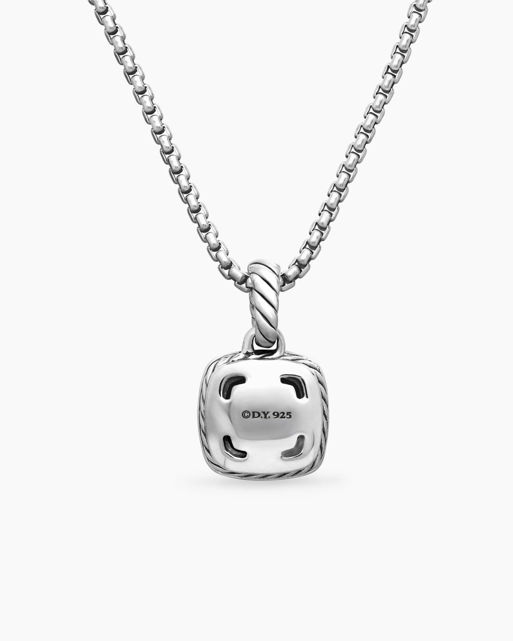 DAVID YURMAN PETITE ALBION® PENDANT NECKLACE STERLING SILVER WITH PAVé DIAMONDS, 7MM