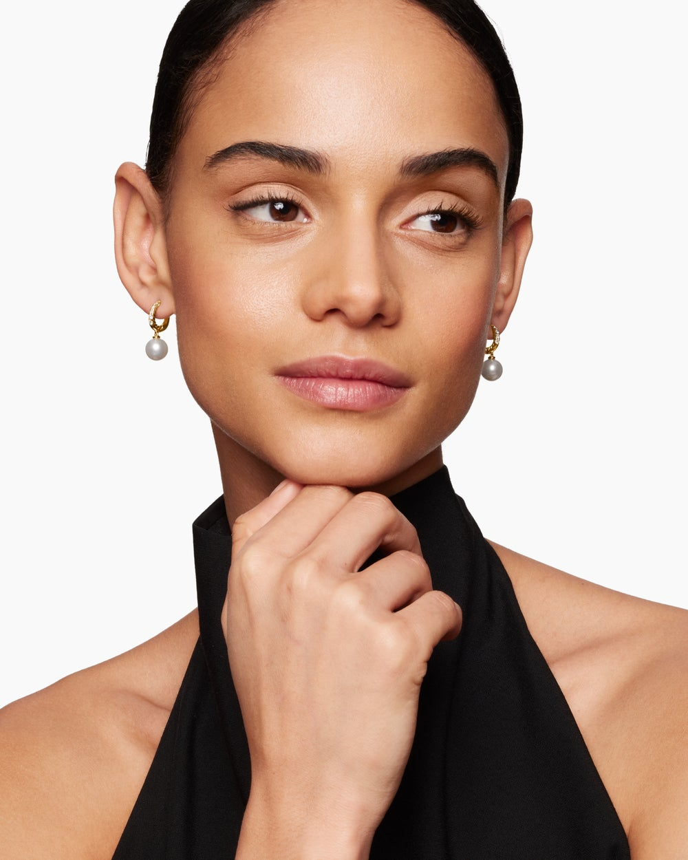 DAVID YURMAN PEARL AND PAVé DROP EARRINGS 18K YELLOW GOLD WITH PEARLS AND DIAMONDS, 15.6MM