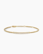 DAVID YURMAN PETITE PAVé BAR BRACELET 18K YELLOW GOLD WITH DIAMONDS, 1.7MM