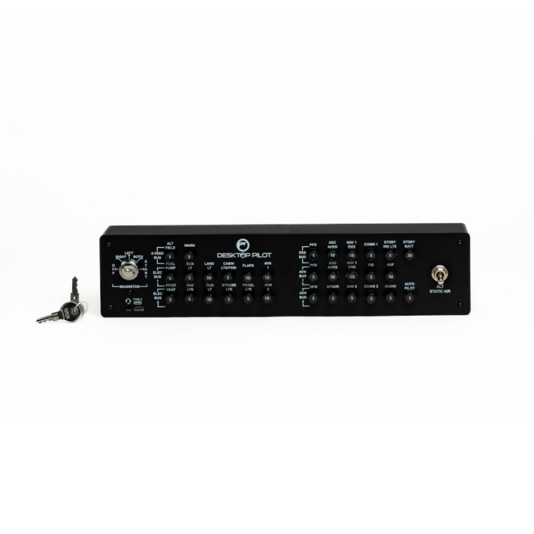 DESKTOP PILOT BREAKER PANEL WITH IGNITION SWITCH SKU: DP-CBP-01
