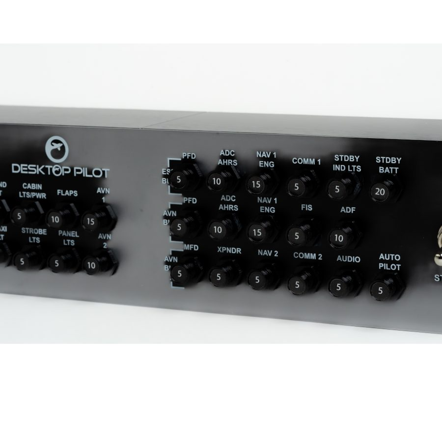 DESKTOP PILOT BREAKER PANEL WITH IGNITION SWITCH SKU: DP-CBP-01