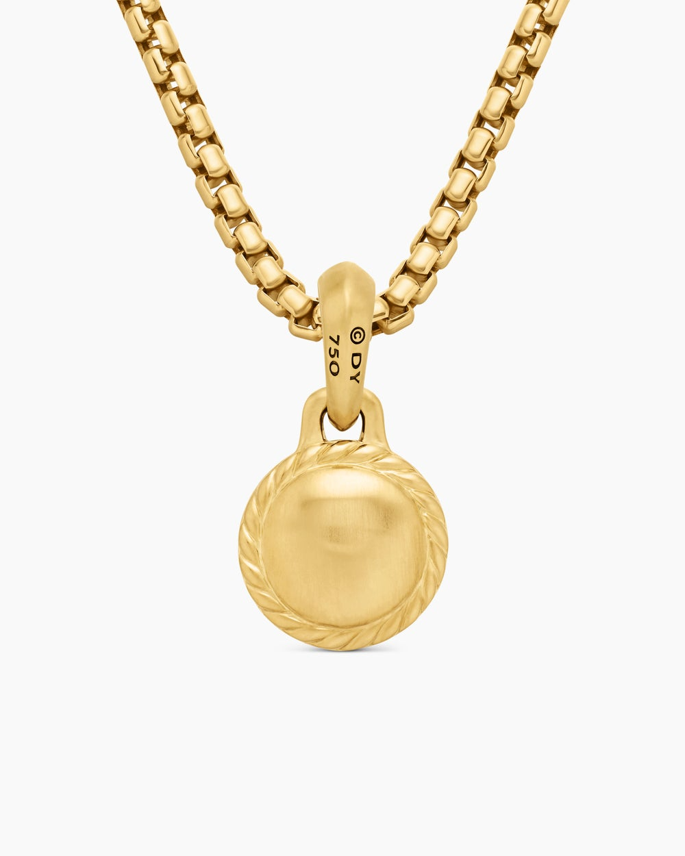 DAVID YURMAN EVIL EYE AMULET 18K YELLOW GOLD WITH BLUE SAPPHIRE, 14.5MM