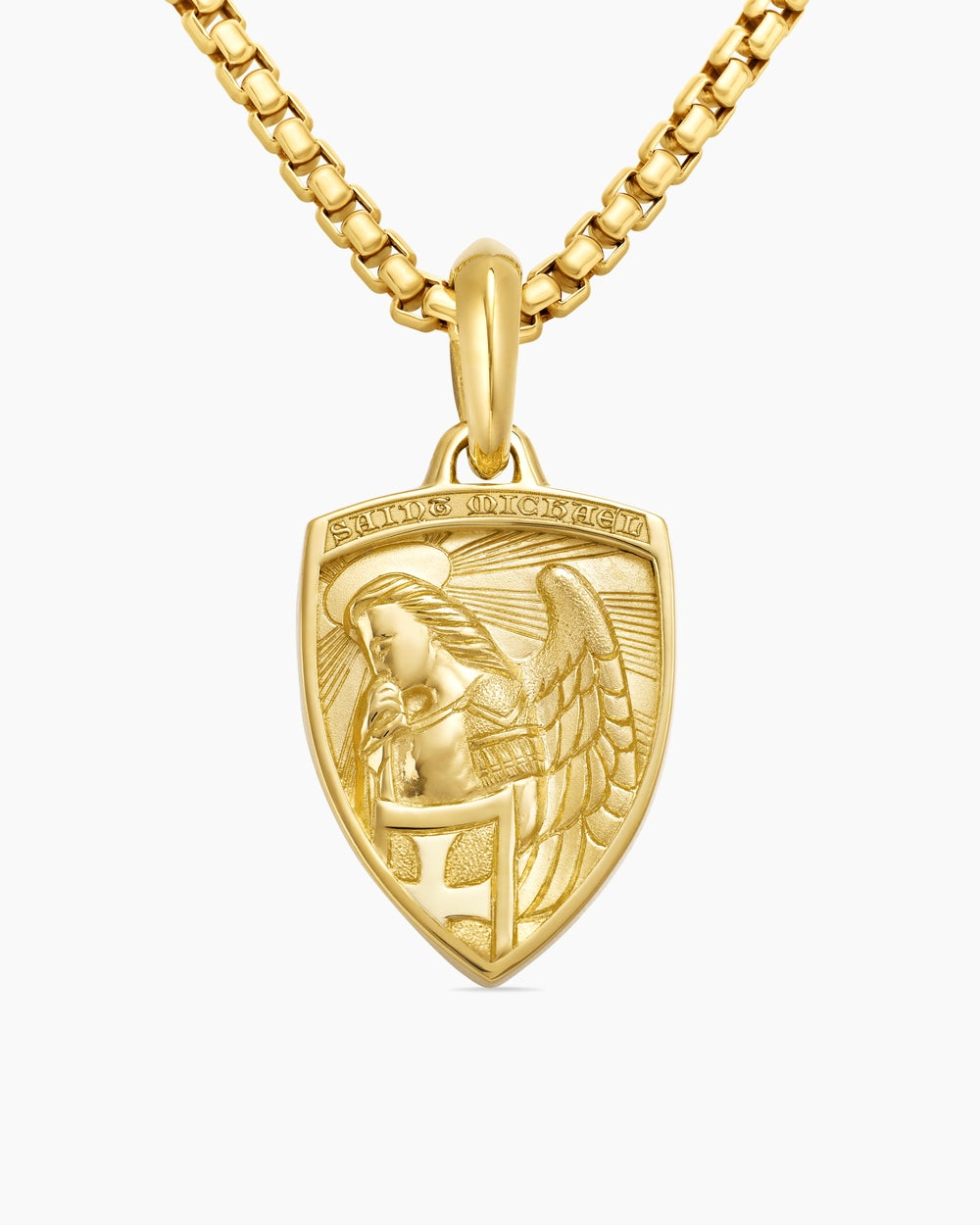 DAVID YURMAN ST. MICHAEL AMULET 18K YELLOW GOLD, 26MM