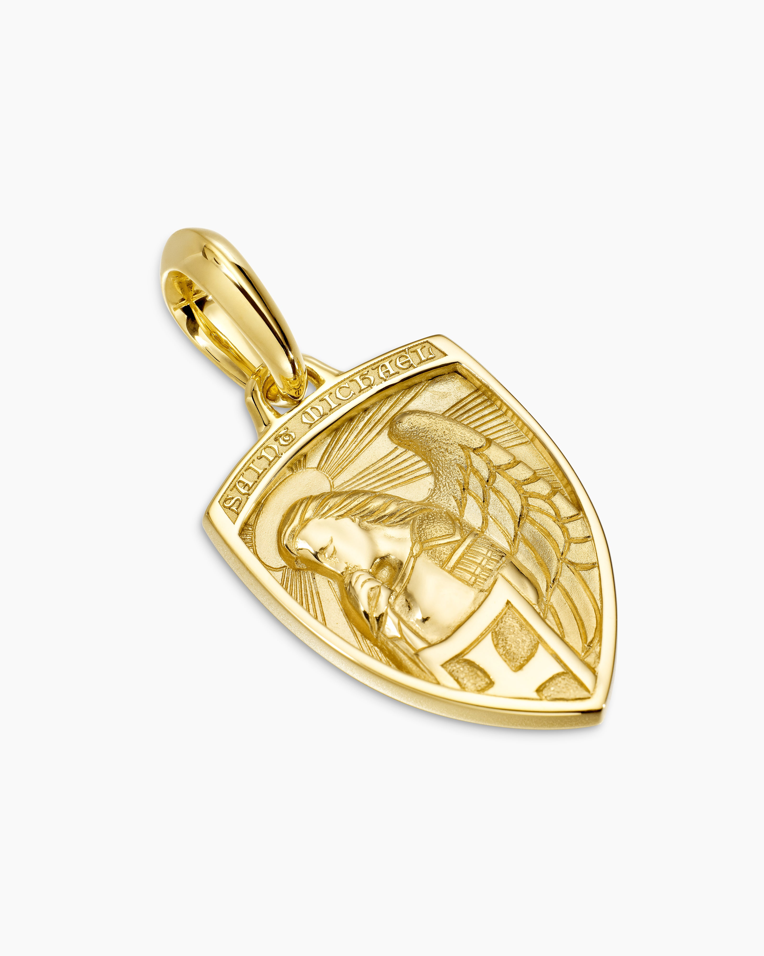 DAVID YURMAN ST. MICHAEL AMULET 18K YELLOW GOLD, 26MM