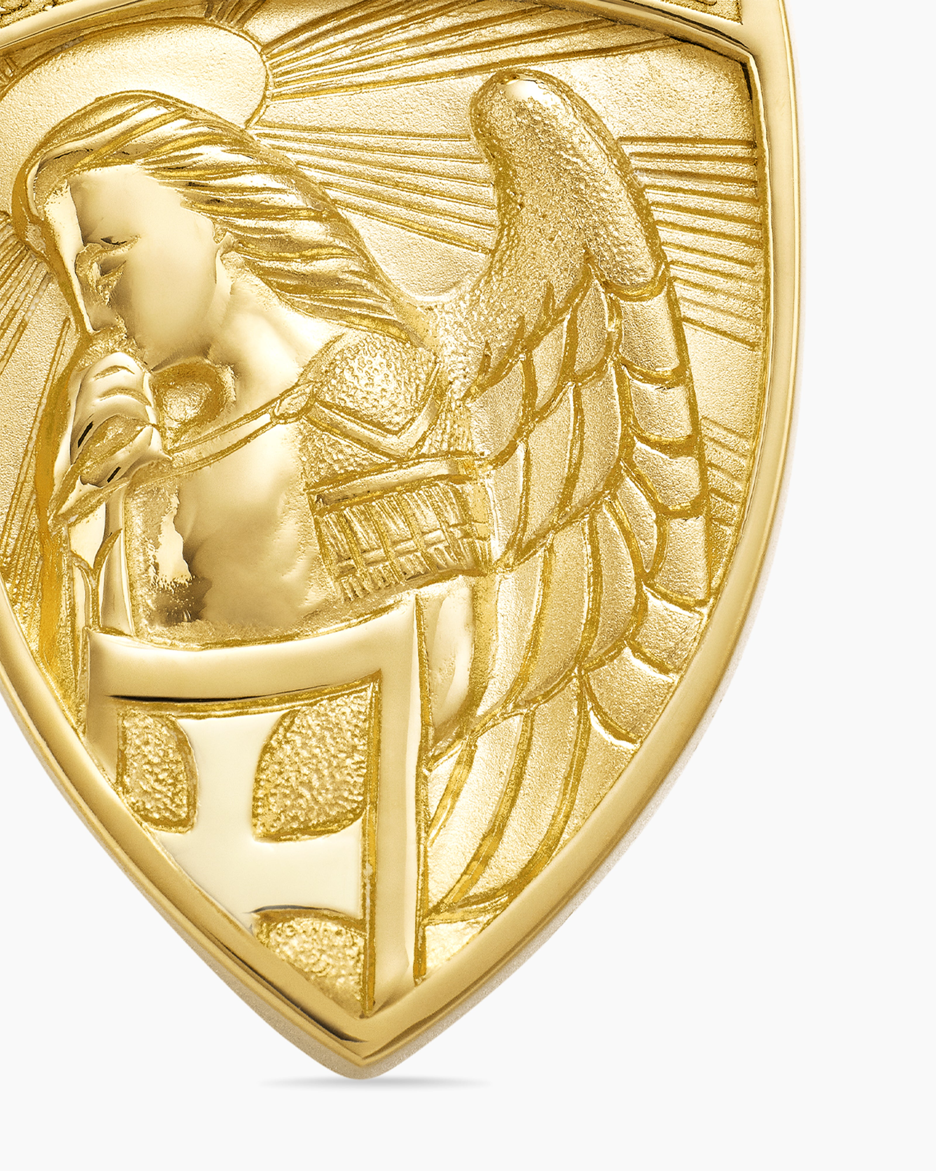 DAVID YURMAN ST. MICHAEL AMULET 18K YELLOW GOLD, 26MM