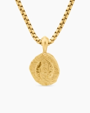 DAVID YURMAN PISCES AMULET 18K YELLOW GOLD, 17MM