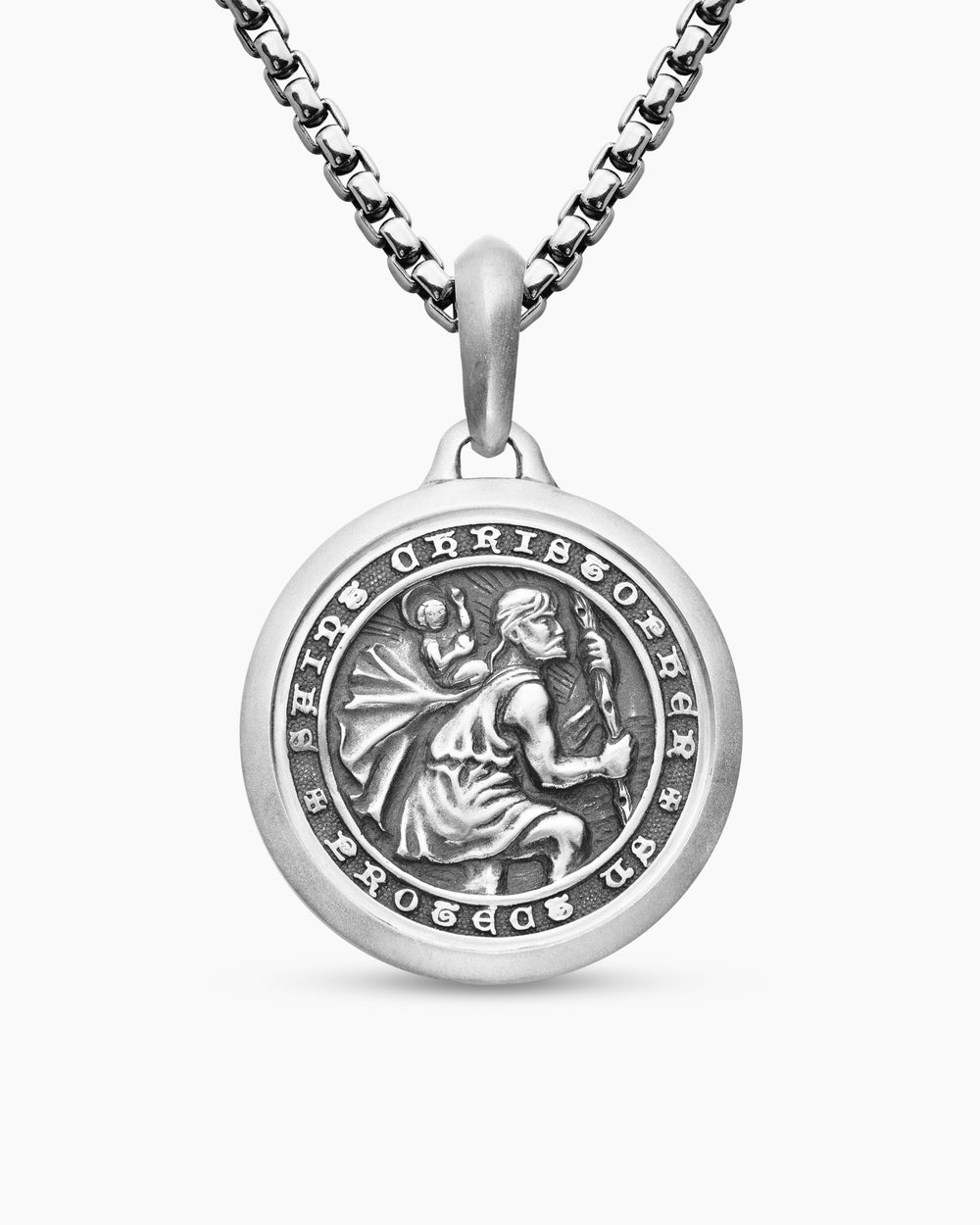 DAVID YURMAN ST. CHRISTOPHER AMULET STERLING SILVER, 26.5MM