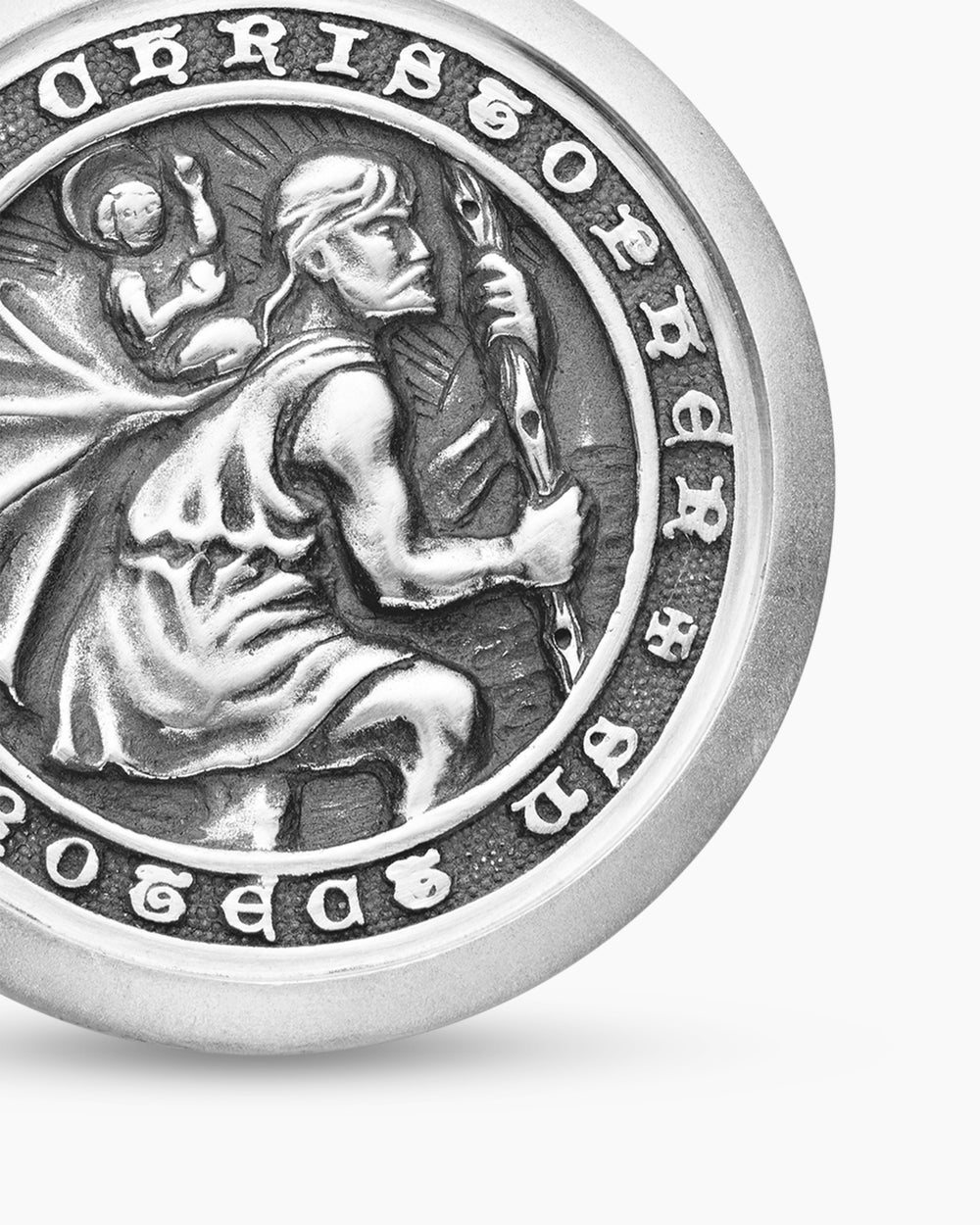 DAVID YURMAN ST. CHRISTOPHER AMULET STERLING SILVER, 26.5MM