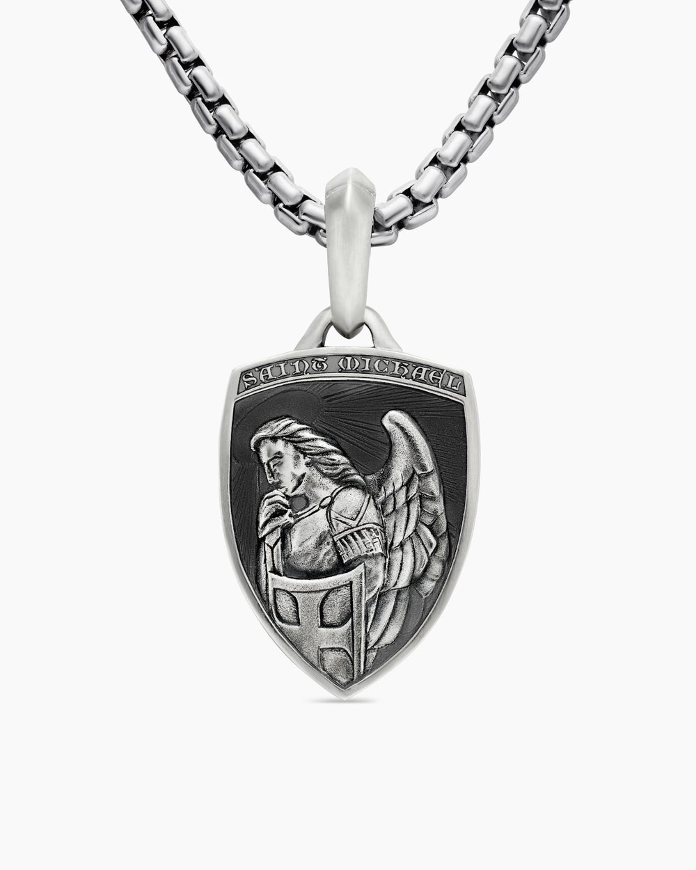 DAVID YURMAN ST. MICHAEL AMULET STERLING SILVER, 26MM