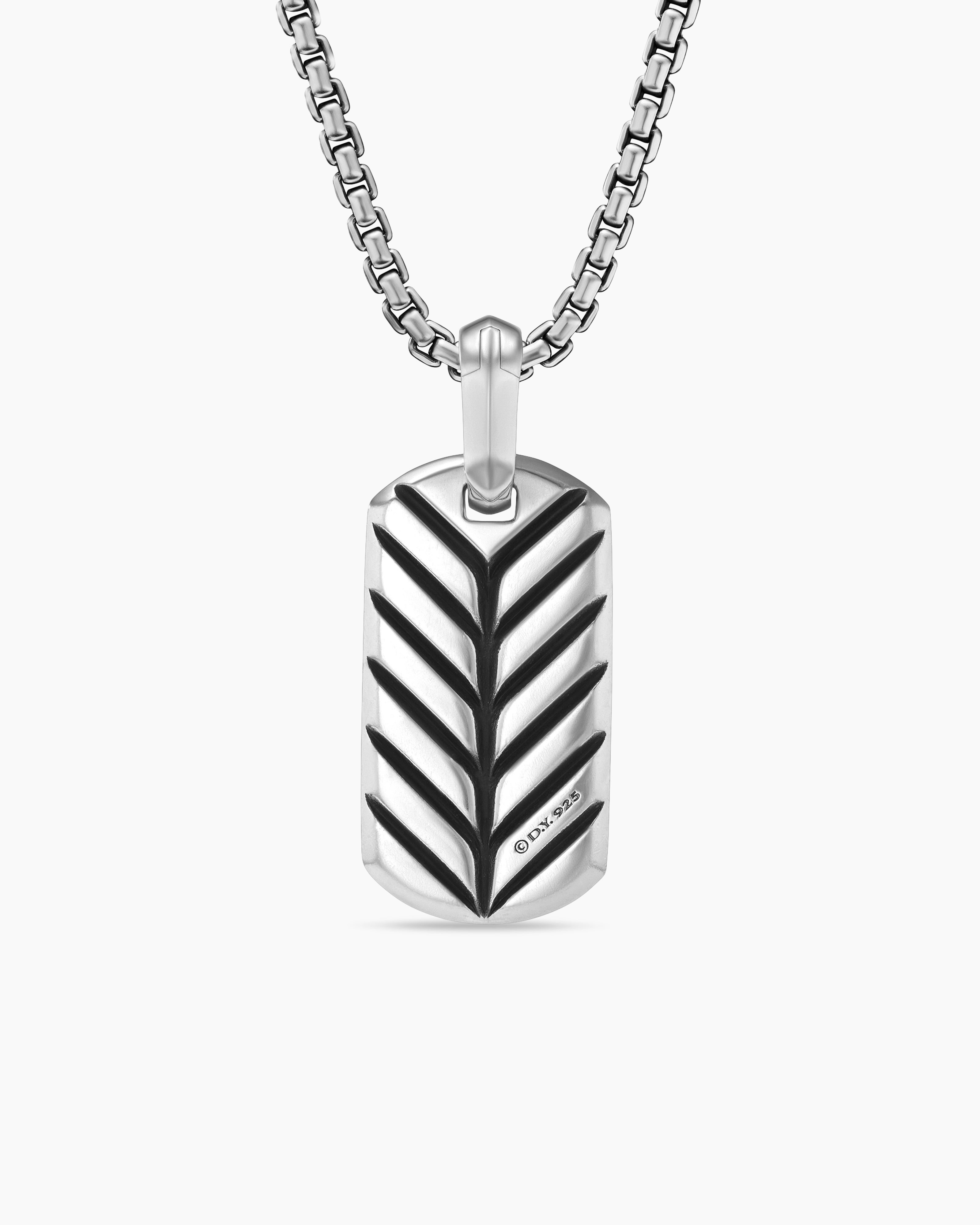 DAVID YURMAN CHEVRON TAG STERLING SILVER, 21MM