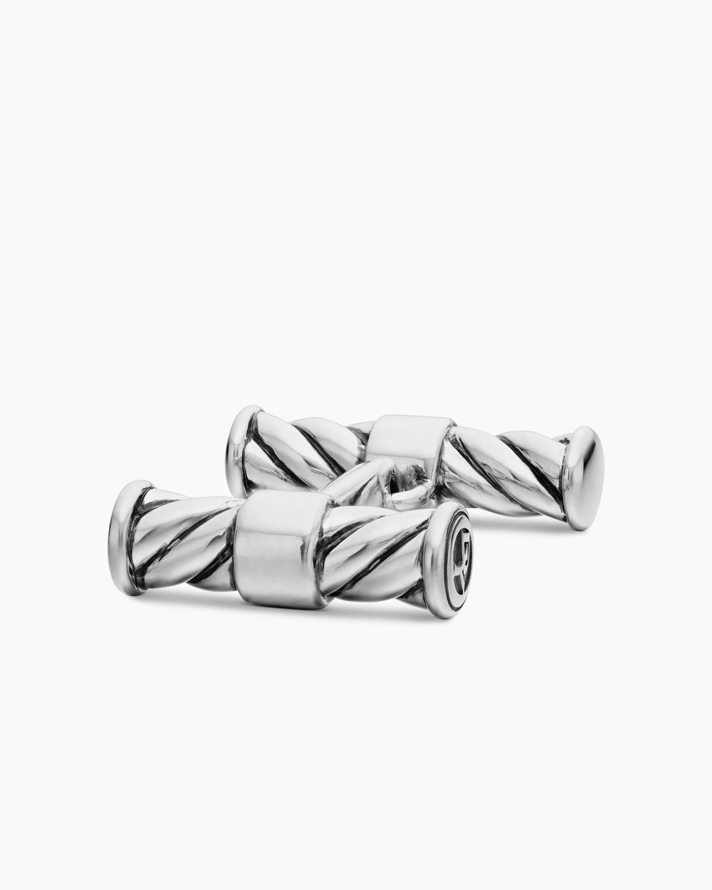 DAVID YURMAN SCULPTED CABLE ELONGATED CUFFLINKS STERLING SILVER, 22MM