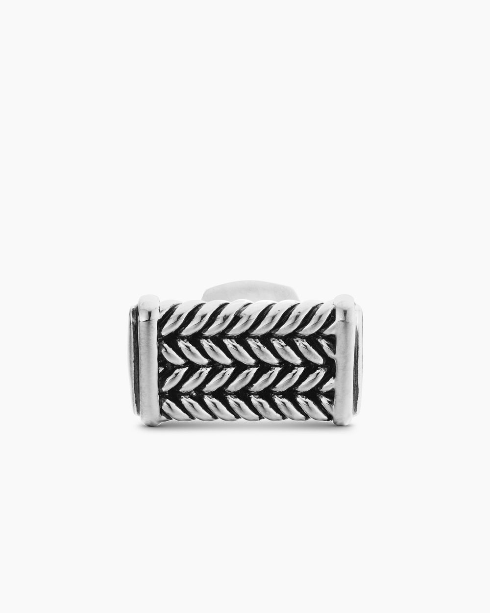 DAVID YURMAN CHEVRON CUFFLINKS STERLING SILVER, 22.8MM