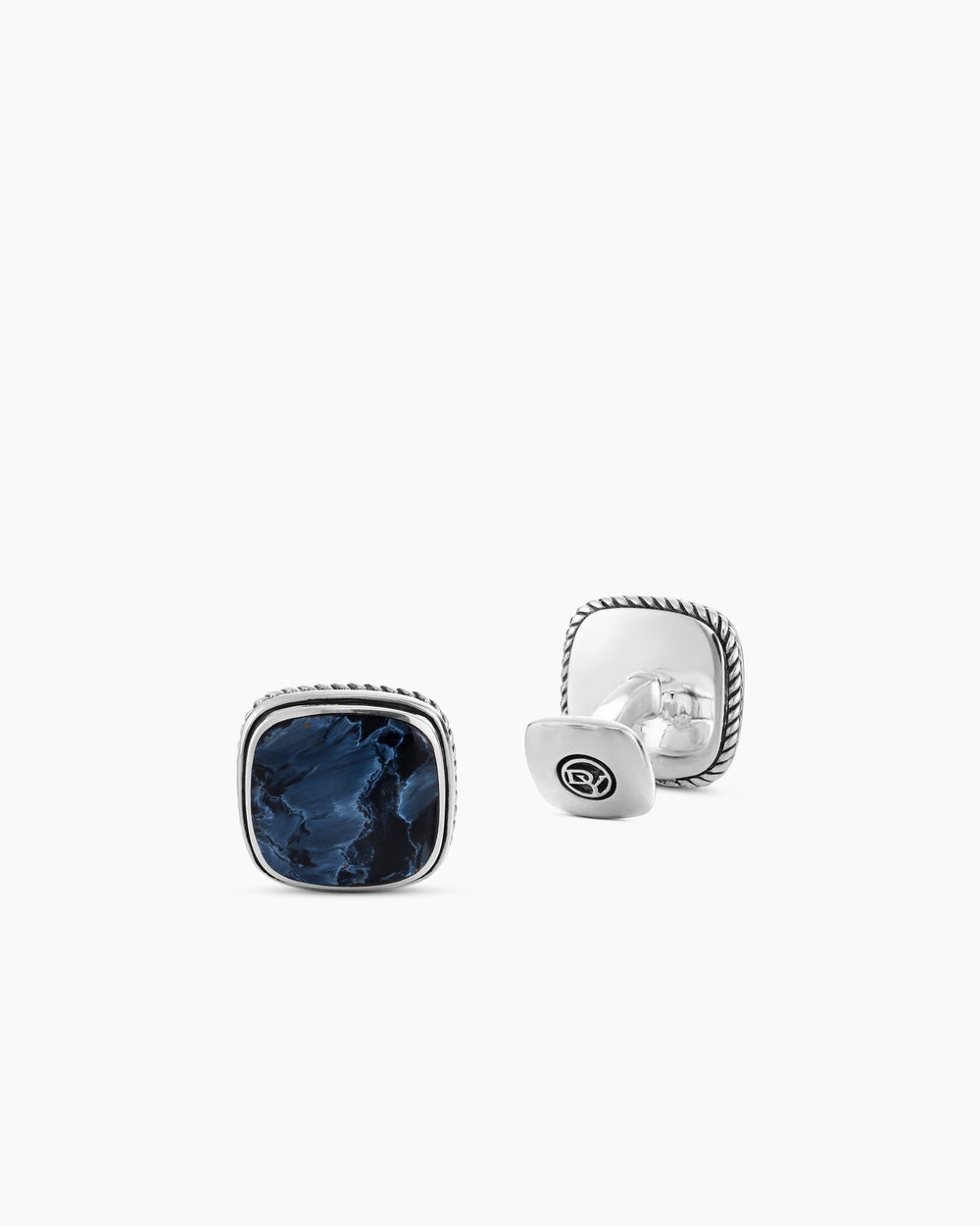DAVID YURMAN STREAMLINE® INLAY CUFFLINKS STERLING SILVER WITH PIETERSITE, 18MM