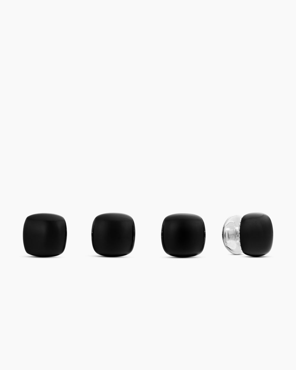 DAVID YURMAN STREAMLINE® CUSHION TUXEDO STUDS STERLING SILVER WITH BLACK ONYX