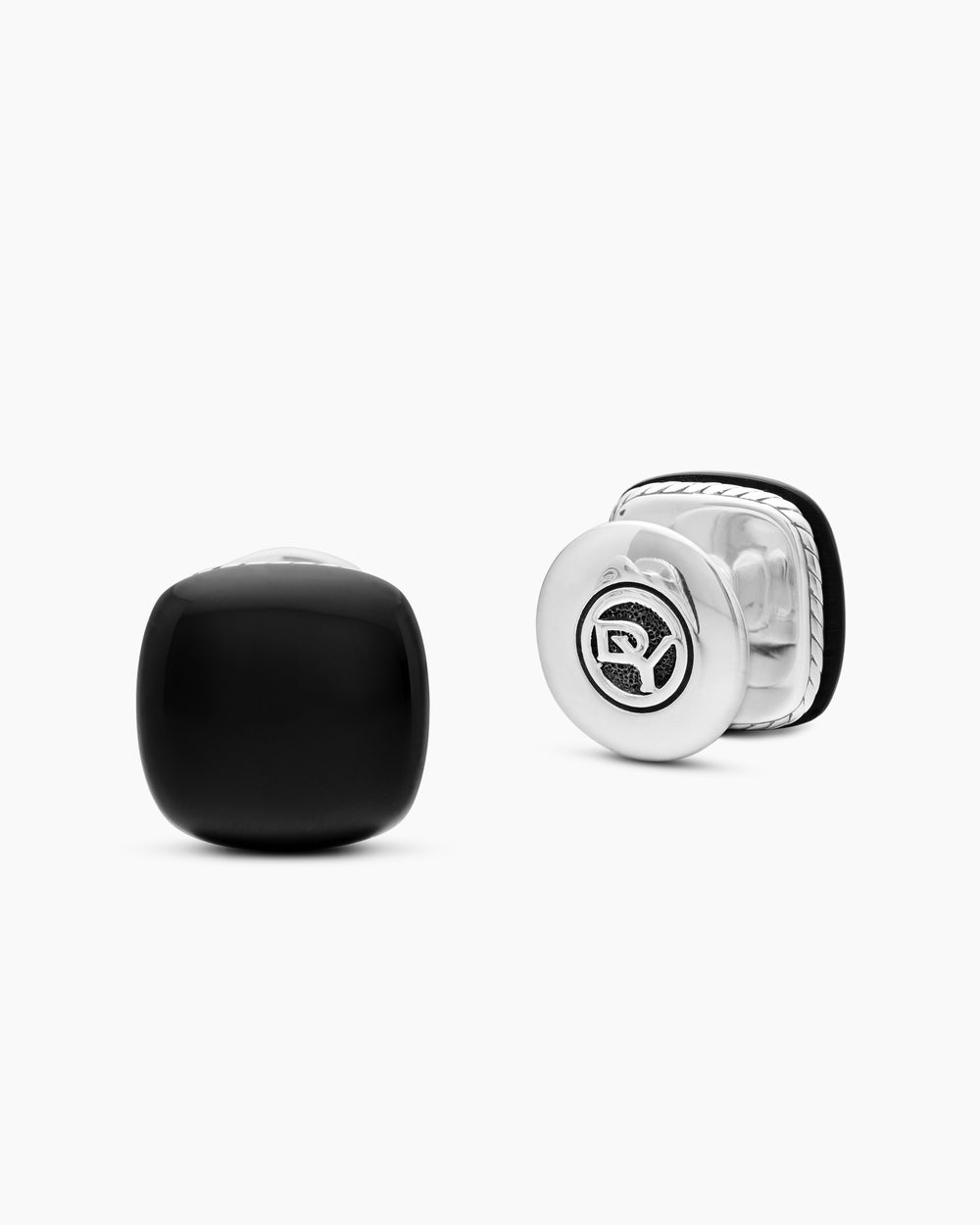 DAVID YURMAN STREAMLINE® CUSHION TUXEDO STUDS STERLING SILVER WITH BLACK ONYX