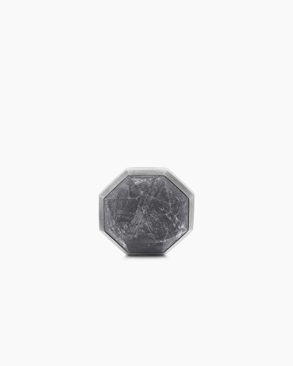 DAVID YURMAN METEORITE FACETED ROUND CUFFLINKS STERLING SILVER, 16MM