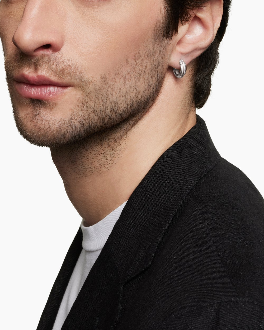DAVID YURMAN STREAMLINE® HOOP EARRING STERLING SILVER, 14MM